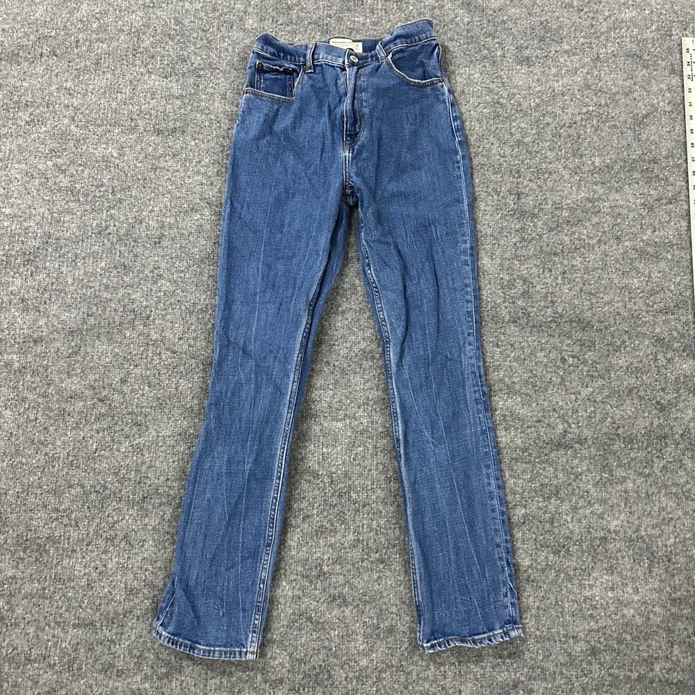 Abercrombie Jeans Womens 26/2S Blue 90s Slim Straight Ultra High Rise Curve Love